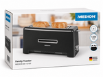 MEDION MD 15709 Family-Toaster 4 Scheiben 1400W Langschlitztoaster Schwarz E4