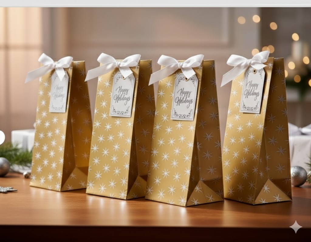 4x Stewo Geschenktüten 35,5x11 cm Modernes Design Geschenkverpackung 🎁
