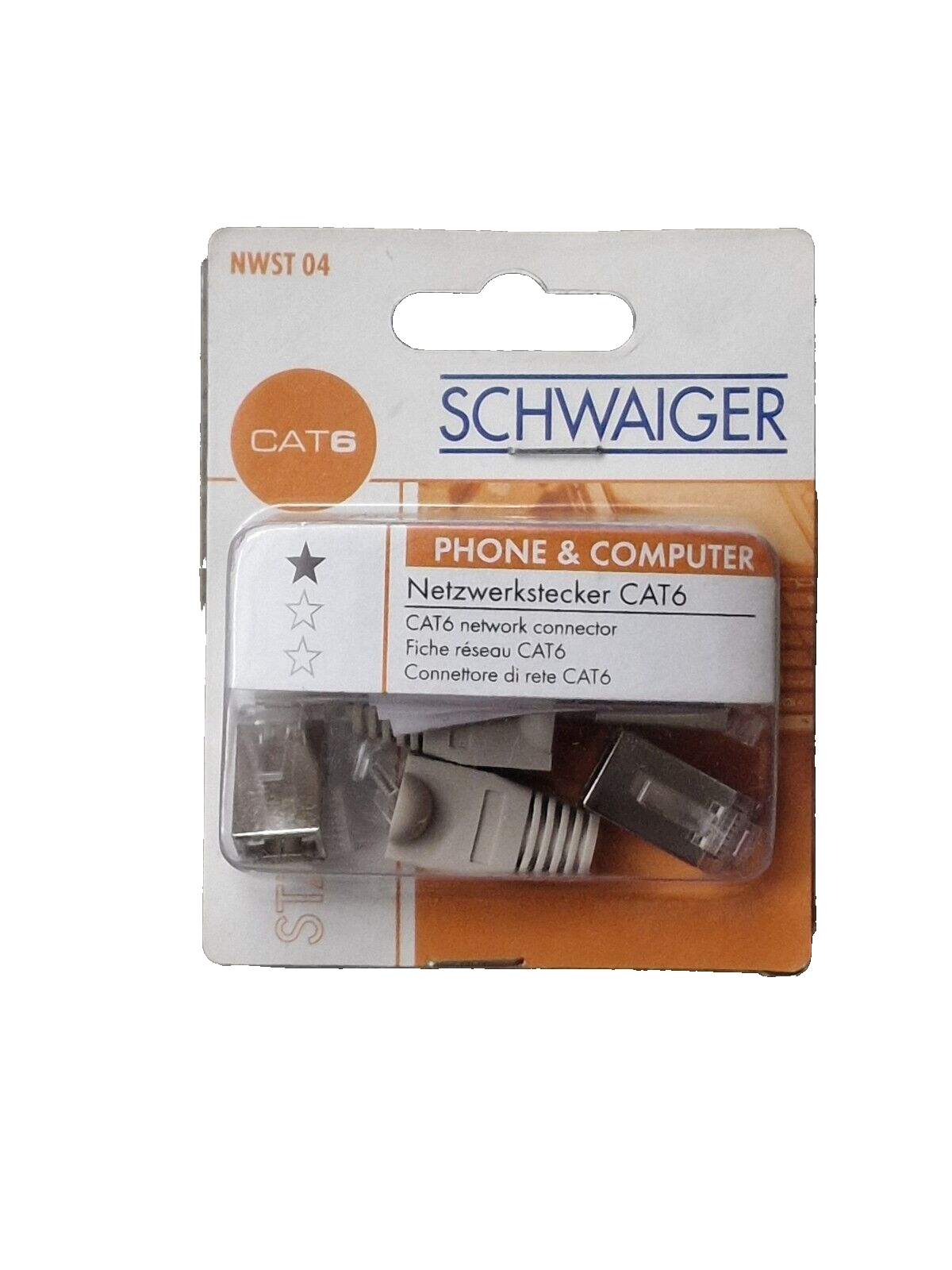 Schwaiger NWST 04 Netzwerkstecker Cat 6