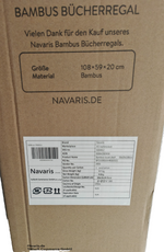 Navaris Bücherregal Bambus 108x59x20cm Standregal Holz Regal Aufbewahrung HO-A7