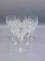 Antiqutät, Mundgelasenes Glas, Handgefertigt, 6 Stück, 16 cm hoch