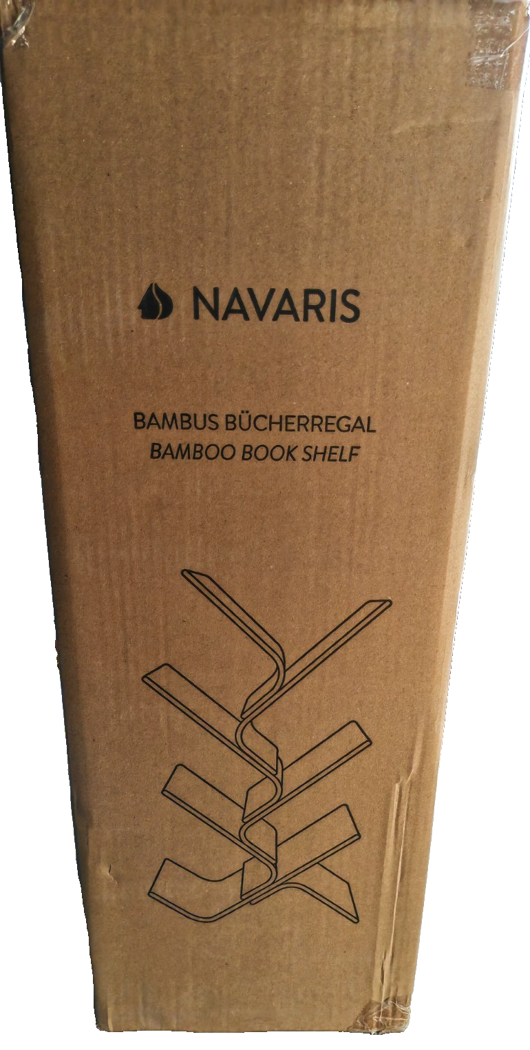 Navaris Bücherregal Bambus 108x59x20cm Standregal Holz Regal Aufbewahrung HO-A7