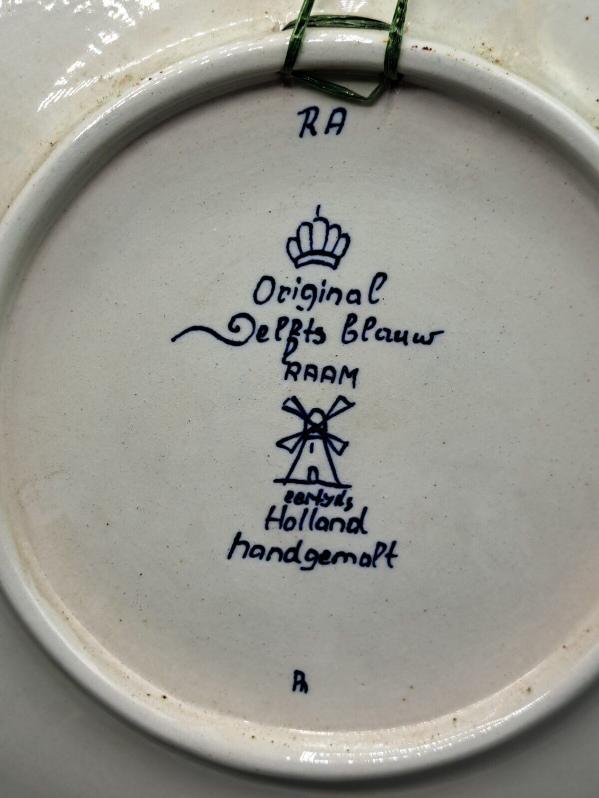 Delfts Holland Porzellan Handbemalt Zierteller Wandteller Dekoration