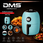 DMS Retro Heißluftfritteuse 3,5L 1400W Blau Airfryer fettarm HFR-35 HO-A21