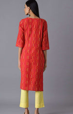 Red Printed Kurta in Germany
