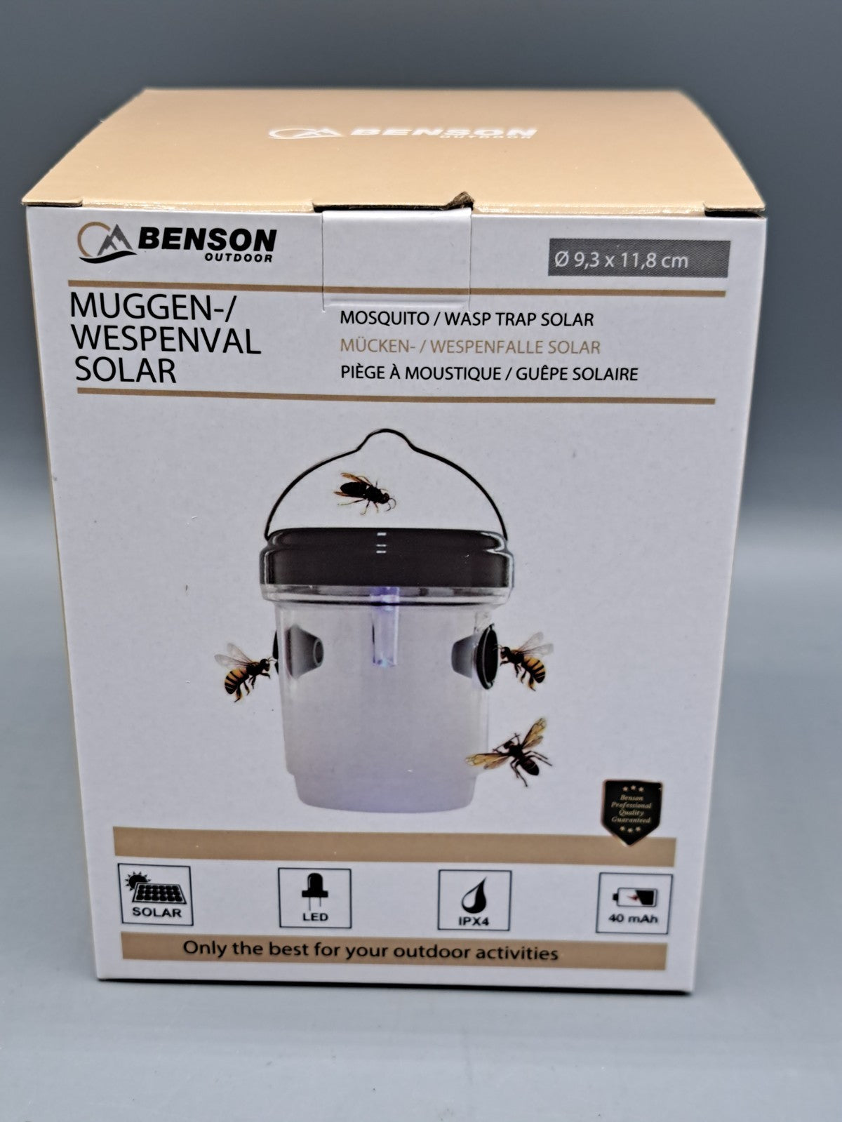 Benson Solar Insektenfalle Mückenfalle Wespenfalle Outdoor Garten Camping D9