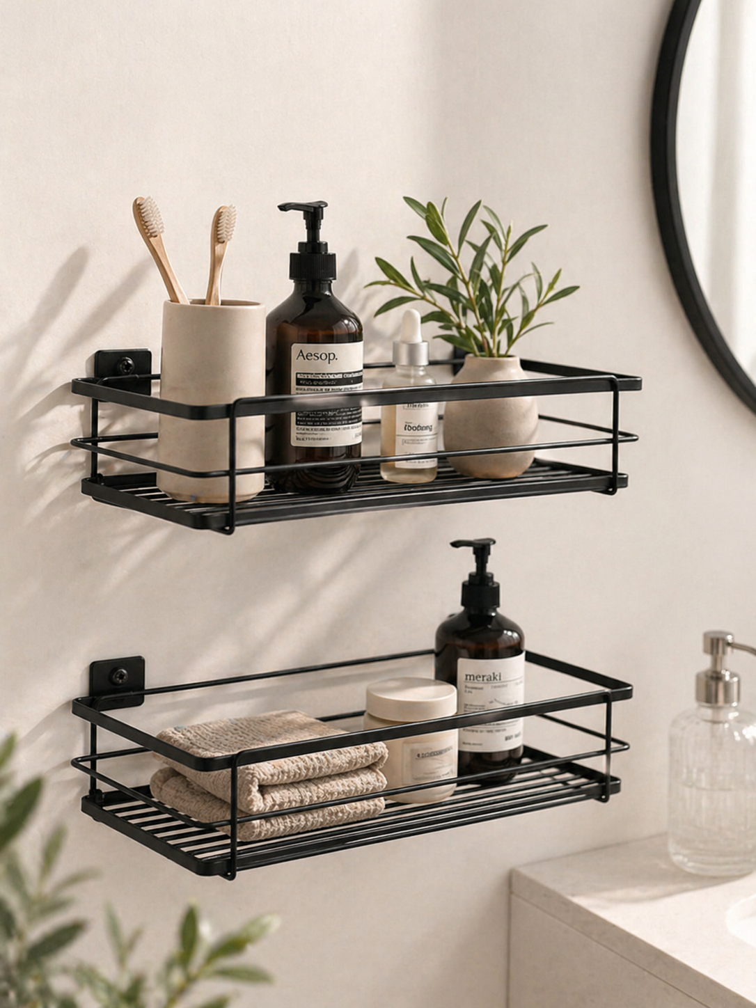 Kincmax Badezimmer Duschregal Badregal Ablage Regal Dusche Organizer E1