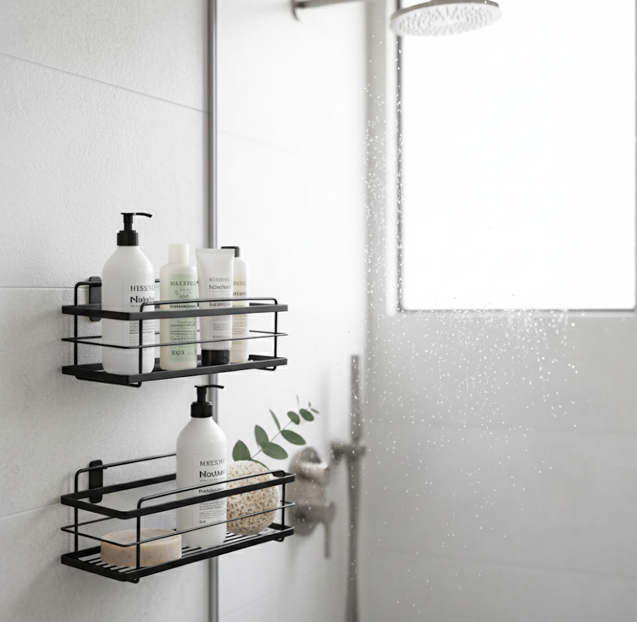 Kincmax Badezimmer Duschregal Badregal Ablage Regal Dusche Organizer E1