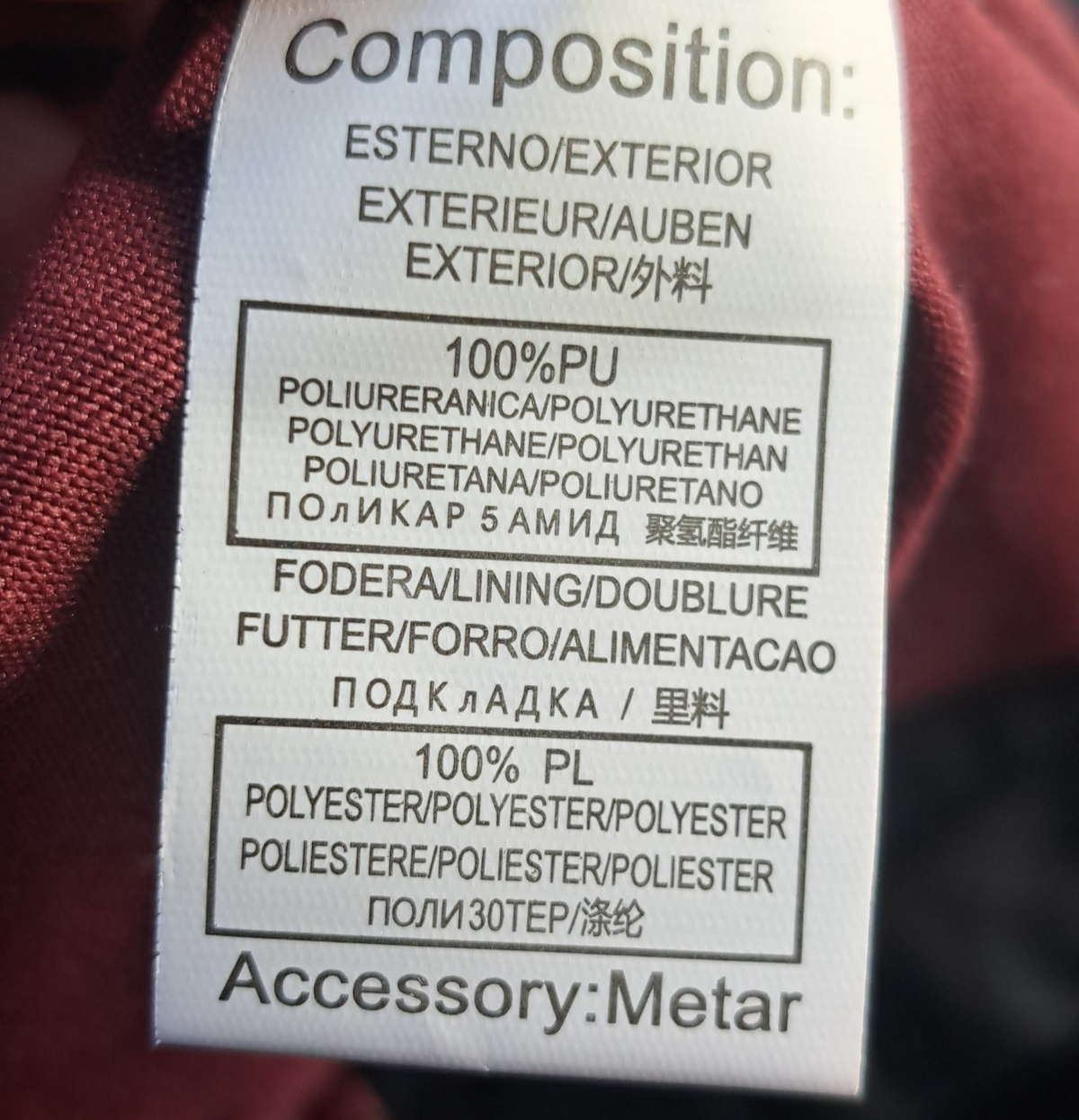 Handtasche Damentasche Polyester Rucksack mit Reißverschluss Freizeit