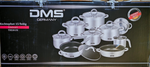 DMS TSE2015C Topfset 15tlg Edelstahl Glasdeckel Induktion Kochgeschirr HO-A22