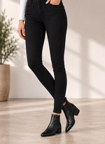 ANNI FOR FRIENDS Damen Jeggings Gr. 38 Knöchellang Rundumdehnbund Stretch D3