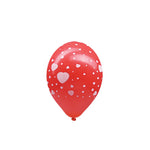 Luftballon Herzen weiß/rot Ø30cm `L` – 100 Stück
