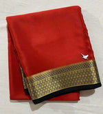 Soft Semi Silk Saree Red Nd Black