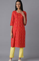 Red Printed Kurta in Germany