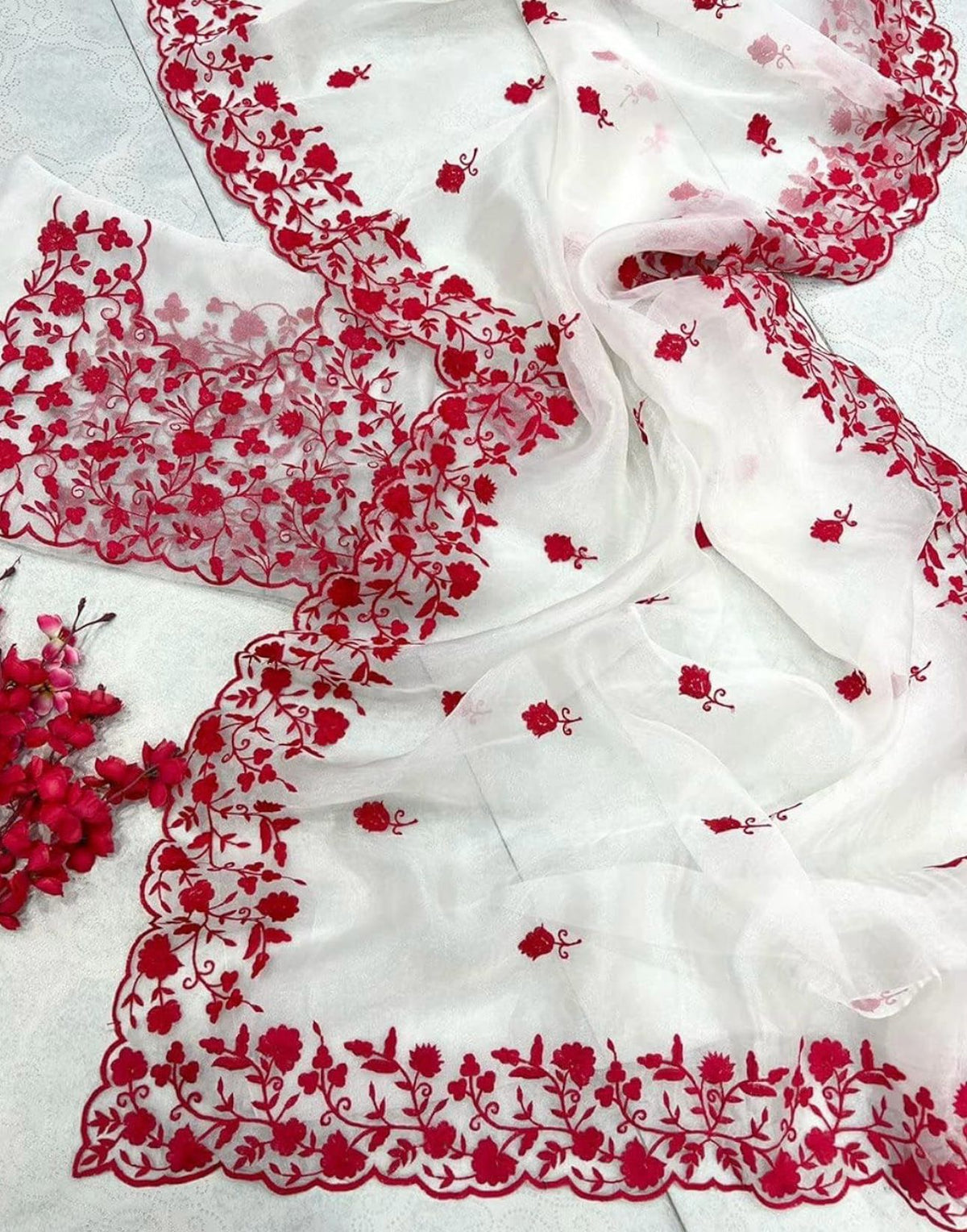 Durga Puja Special Organza Saree