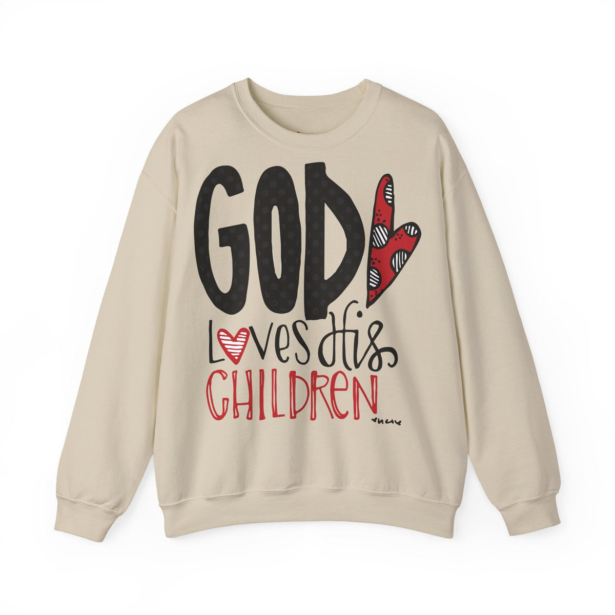 Gott liebt Seine Kinder Sweatshirt – Faith-Crewneck für Kinder und Familie