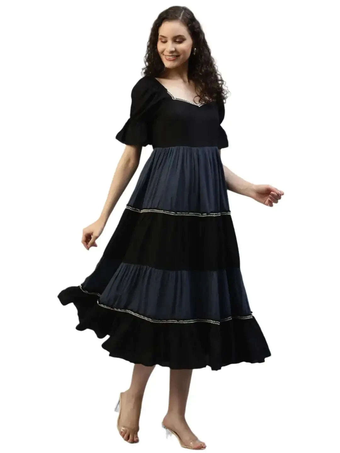 Black & Grey Color block Women's Dress in Berlin