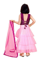 Lehenga & Blouse With Dupatta Embroidered in Belgium