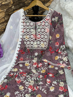 PARTY WEAR TOP AND SARARA WITH FANCY DUPATTA WITH EMBROIDERY WORK SUIT