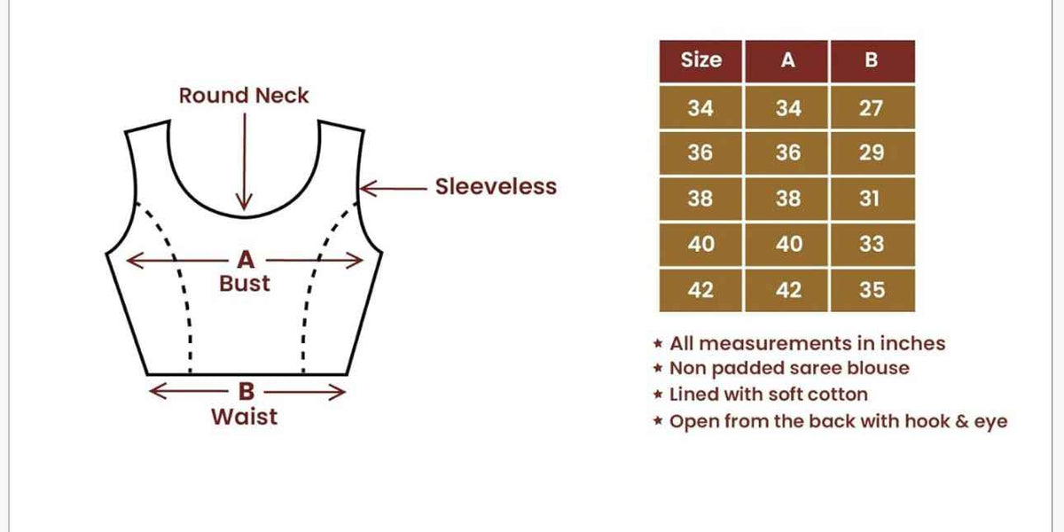 Women's Readymade Art Silk Sleeveless Saree Blouse(Brown)