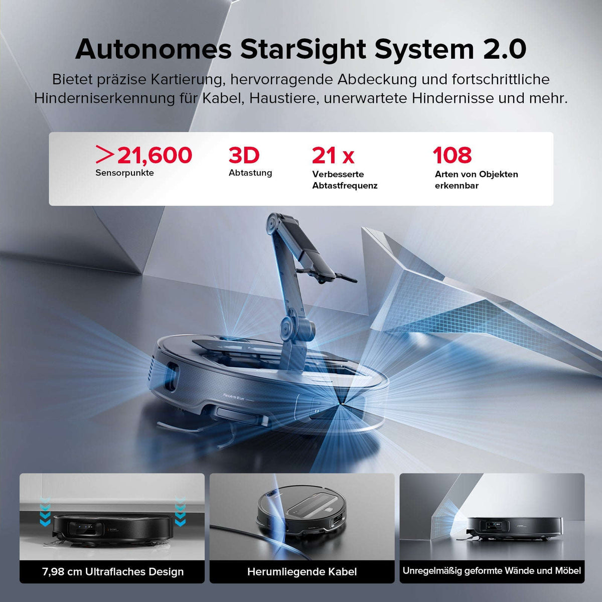 Roborock Saros Z70 Staubsaugerroboter mit mechanischem OmniGrip™ Arm Namma Markt