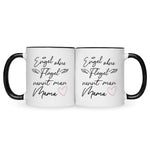 Bedruckte Tasse mit Spruch Engel ohne Flügel