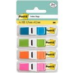 Post-it® Index Haftstreifen, Mini, Transluzente Farben, 11.9 mm x 43.2 mm, Promotion, 35 Haftstreifen/Spender, 3 Spender + 1 Gratis/Packung | 1 Stück