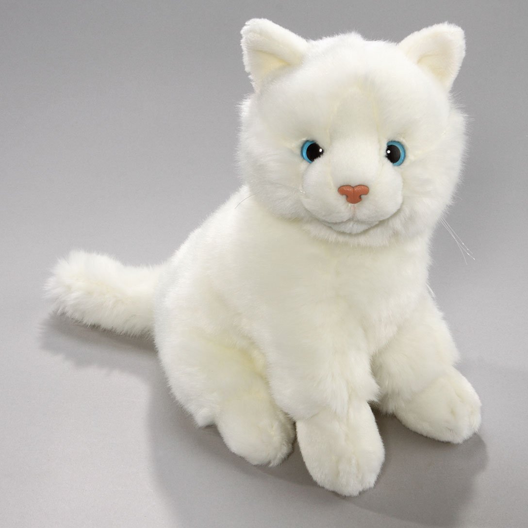 Weiße Plüschkatze, 26 cm, ab 3 Jahren
