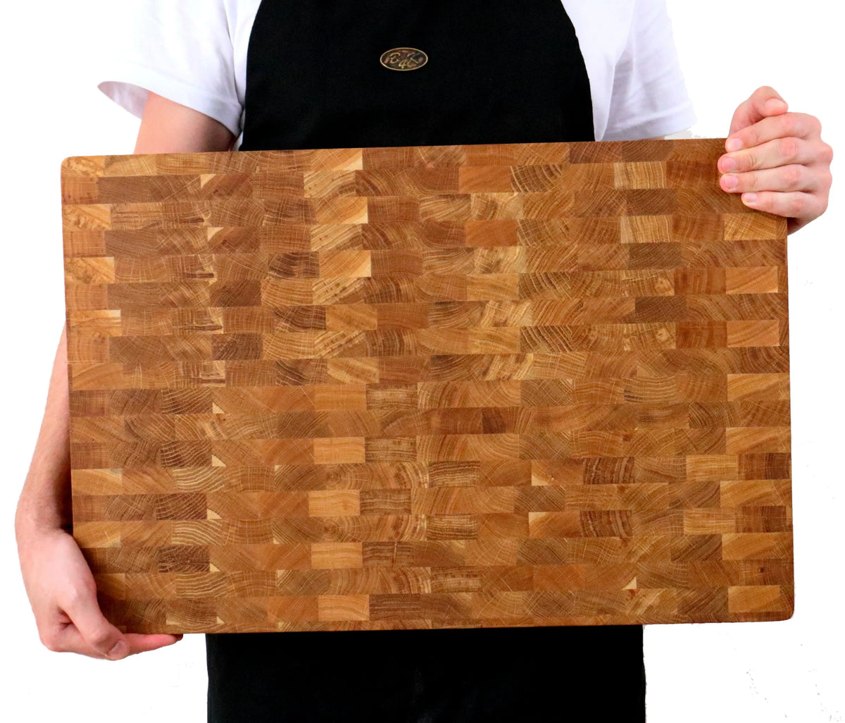 XXL Stirnholz Schneidebrett Eiche 60x40x4cm – Massives Hirnholzbrett & Hackblock