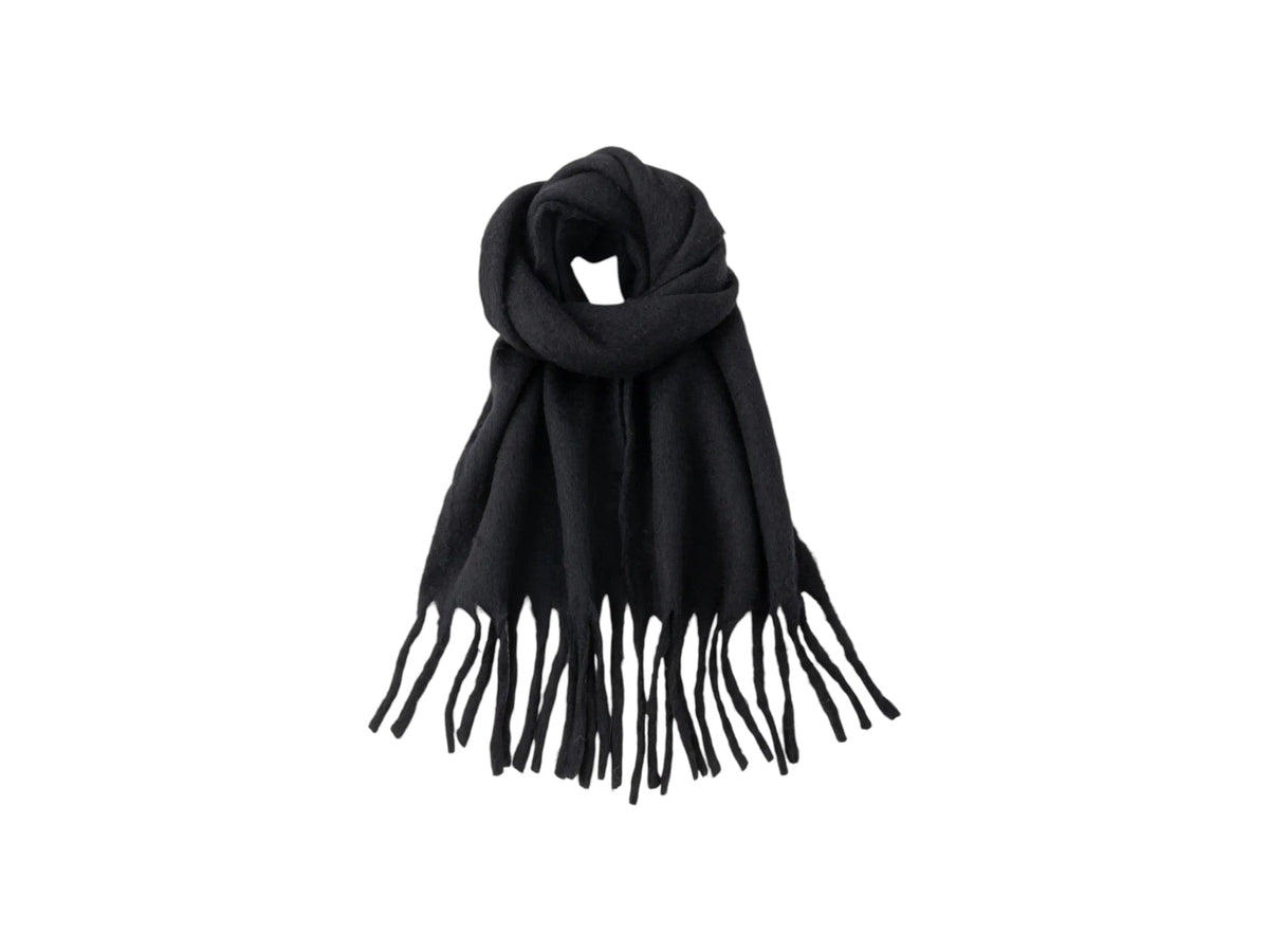Fransenschal Bouclé » Damenschal 210 x 40 cm » Winter Damen Schal mit Quasten » Winterschal Super Soft