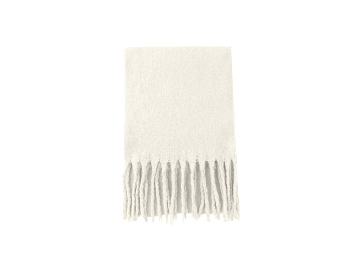 Fransenschal Bouclé » Damenschal 210 x 40 cm » Winter Damen Schal mit Quasten » Winterschal Super Soft