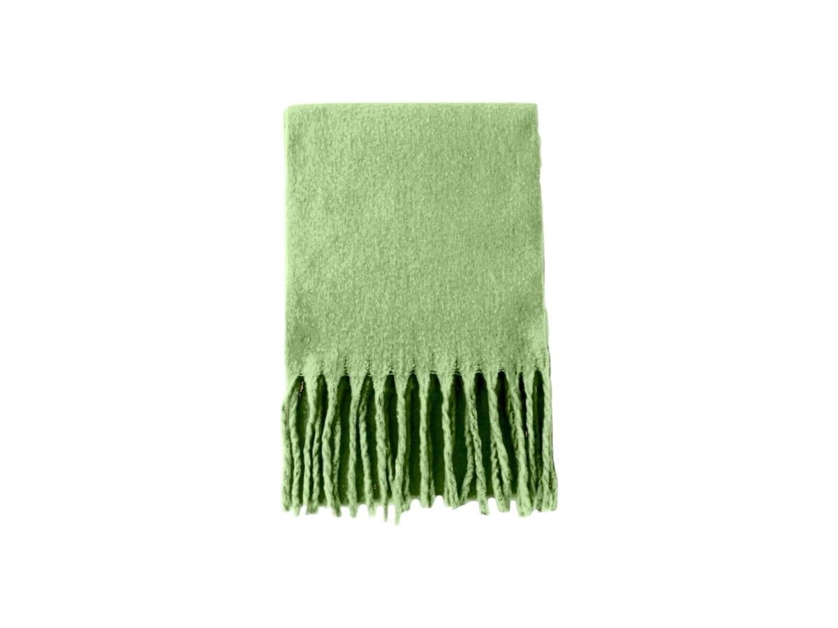 Fransenschal Bouclé » Damenschal 210 x 40 cm » Winter Damen Schal mit Quasten » Winterschal Super Soft