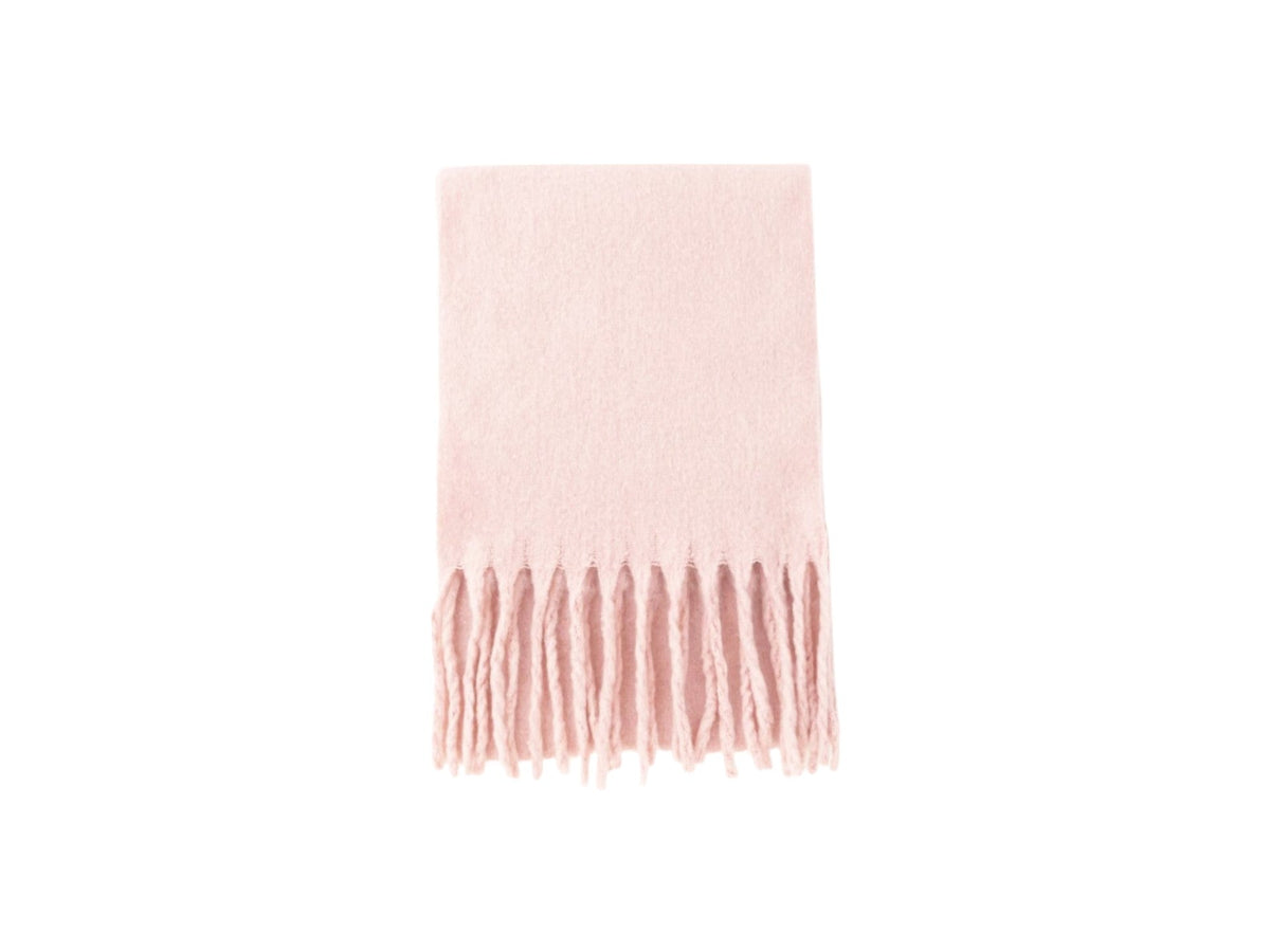 Fransenschal Bouclé » Damenschal 210 x 40 cm » Winter Damen Schal mit Quasten » Winterschal Super Soft