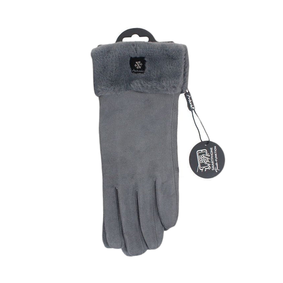 Winter Handschuhe » Gefütterte Fingerhandschuhe Suede mit Thermo Teddy » Winterhandschuhe mit Touchfunktion