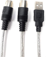 MIDI Interface SMA In und Out zu USB 2.0 Audio Kabel in Grau | System-S
