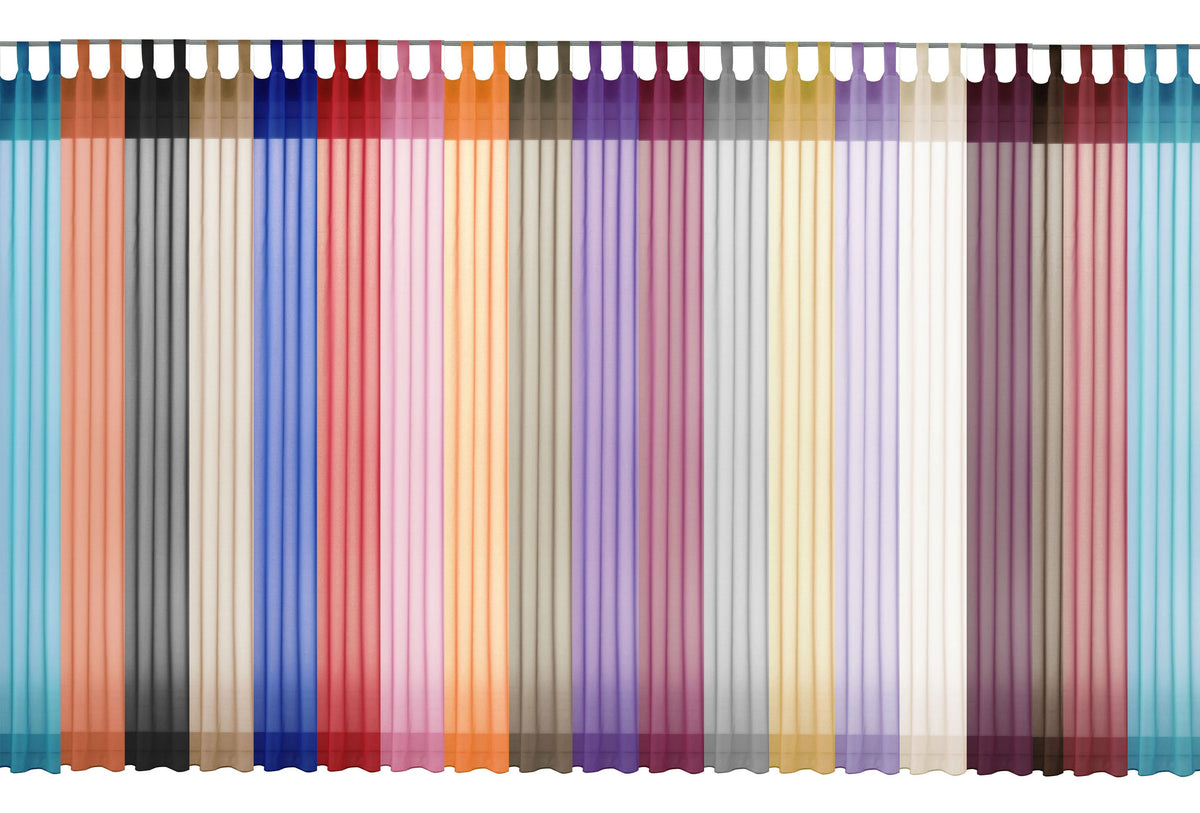 Schlaufenschal Gardine uni transparent Voile 61175