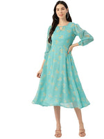 Georgette Casual Floral Printed Dress in Berlin
