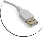USB Typ A (Male) zu 3,5mm Klinkenstecker AUX Audio Kabel in Weiß 20 cm | System-S