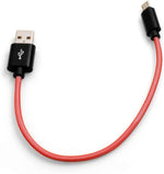 Micro USB Kabel zu USB A 2.0 Geflochtene Nylon Ummantelung Rot 25 cm | System-S