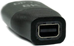 Mini Display Port Adapter 1.4 Stecker zu Display Port  Stecker in Schwarz | System-S