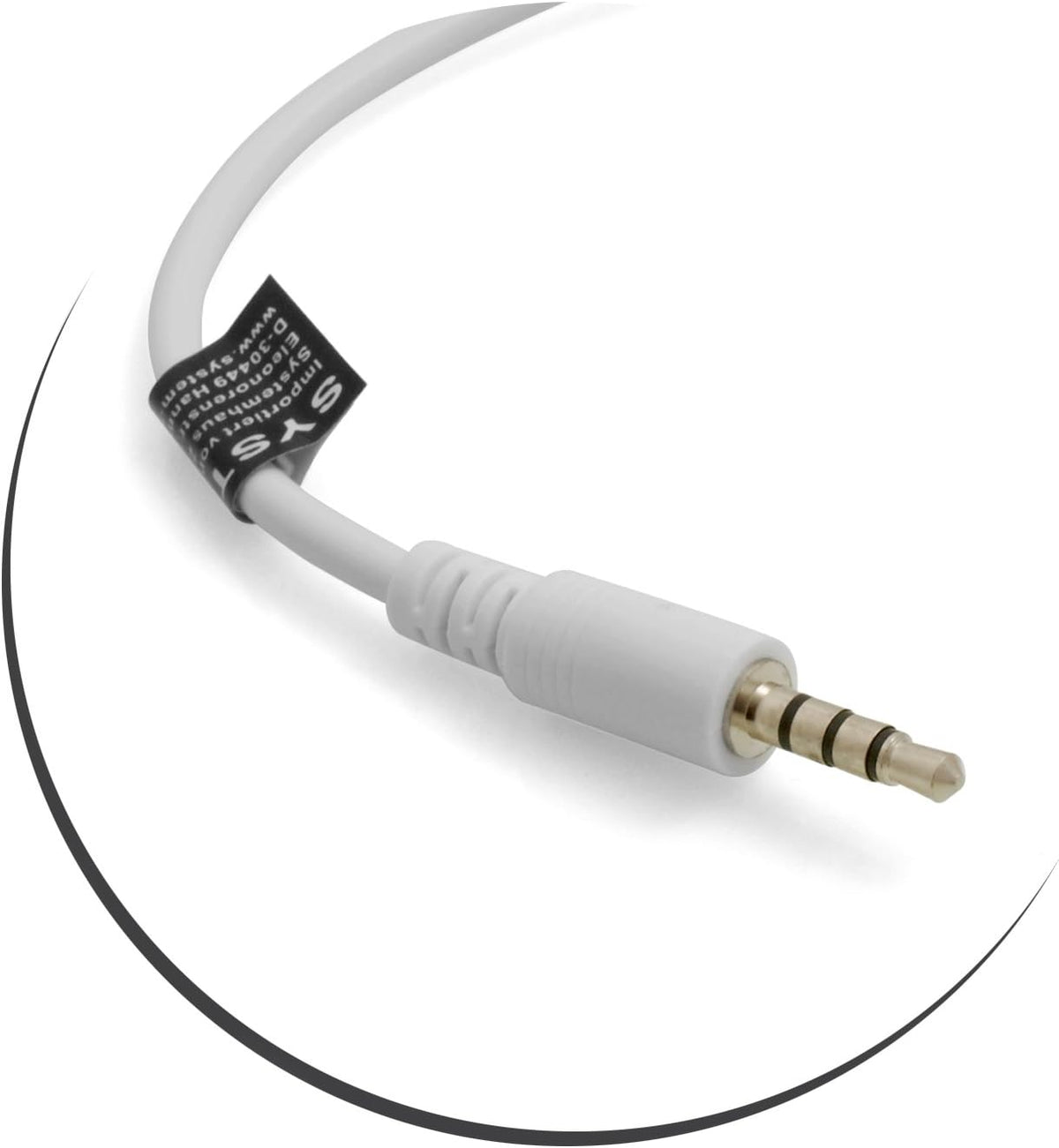 USB Typ A (Male) zu 3,5mm Klinkenstecker AUX Audio Kabel in Weiß 20 cm | System-S