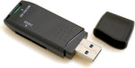 2 in 1 USB Typ A 3.0 zu Micro SD SDXC SDHC Kartenleser Adapter in Schwarz | System-S