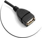 USB A 2.0 (female) zu USB 3.1 Type C (male) gewinkelt Kabel Verlängerung 20 cm | System-S