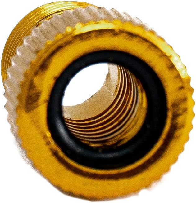Ventil Adapter Ventiladapter Presta auf Schrader von Fahrradventil auf Autoventil Farbe Gold | System-S
