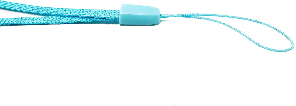 5x Halsband Umhängeband Trageband mit Schlaufe in Blau für Smartphone MP3-Player | System-S