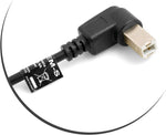 USB A (male)90° Grad rechts gewinkelt zu USB Typ B (male) 90° rechts gewinkelt Kabel 50 cm | System-S
