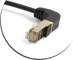 Ethernet Netzwerkabel RJ45 Abwärtswinkel auf RJ45 Buchse Panel Mount 8p8c FTP STP Utp Cat 5e 29cm | System-S