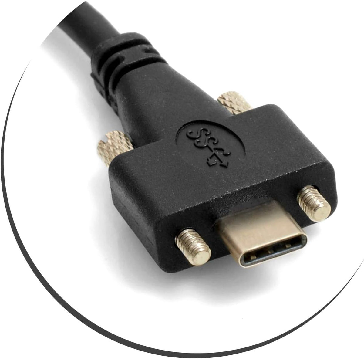 USB 3.1 Typ C auf USB 3.1 Typ C Kabel mit Feststellschraube 120cm | System-S