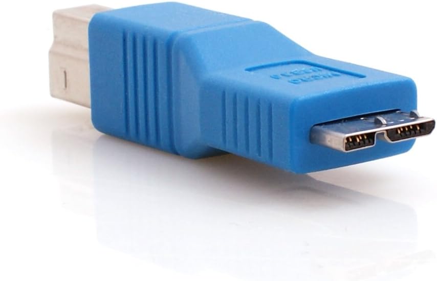 USB 3.0 Adapter Typ B Stecker auf Micro B Stecker in Blau | System-S