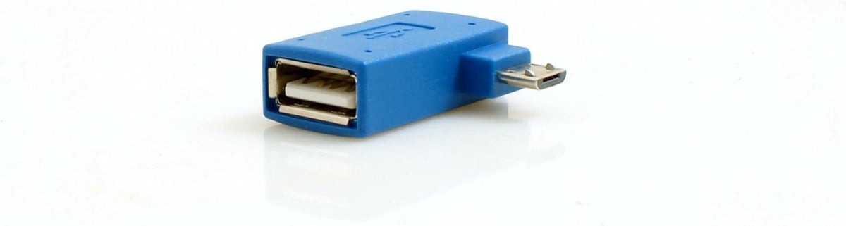 USB Typ A Eingang auf Micro USB Stecker 90° links OTG Host Cable Flash Drive Verbindung mit extra Micro USB Anschluss für Smartphone Tablet PC | System-S